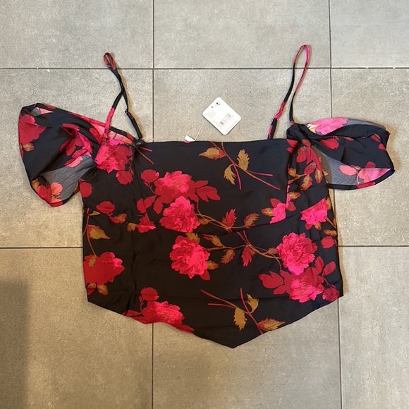 Free People Cassandra Printed Cold Shoulder Blouse - Picture 4 of 10